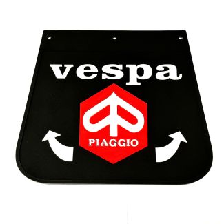 MUD FLAP VESPA W/HEXAGON PIAGGIO LOGO IN RED