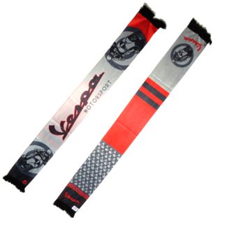 Red & Black w/ Scooter Pattern Vespa Motorsport Scarf
