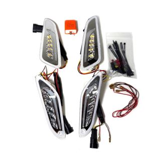 DELUXE EURO CLEAR FRONT/REAR SIGNAL CONVERSION KIT FOR USA/CANADA/MEXICO PRIMA/SPRINT 50/150CC ***INCLUDES SET OF 4 TURN SIGNALS***