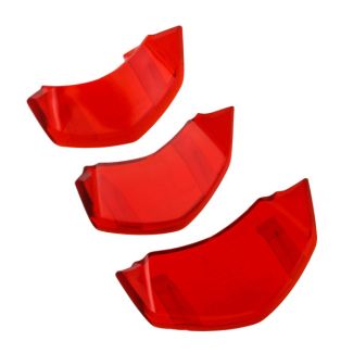 TRANSPARENT RED HORN COVER GRILL SET OF 3 - PRIMAVERA SPRINT 2018 & NEWER (MV005290RT)