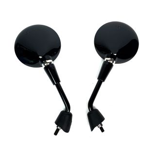 GLOSSY BLACK SHORTY MIRRORS PAIR (RIGHT AND LEFT) ROUND - SPRINT/PRIMAVERA (GTS HPE 2020-2022)