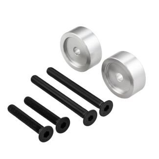 SILVER ANODIZED BAR END MIRROR MOUNTING WEIGHT SPACERS PAIR 29.8MM (FITS MIRRORS THAT CLAMP AROUND THE HANDLE BAR MV301018B)