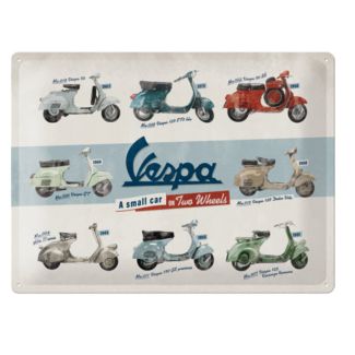 *MODEL TIME LINE CHART* VESPA METAL SIGN 12" X 16" MADE IN GERMANY
