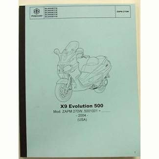 Piaggio X9 500 Parts Book