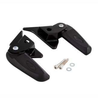 *BLACK* FOLD-OUT ALUMINIUM PASSENGER FOOT PEGS VESPA PRIMAVERA SPRINT