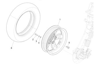 Vespa Primavera 50/150 Front Wheel 12" 2019-Current