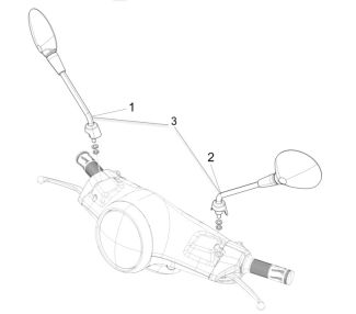 Vespa Primavera 50/150 Mirrors 2015-Current