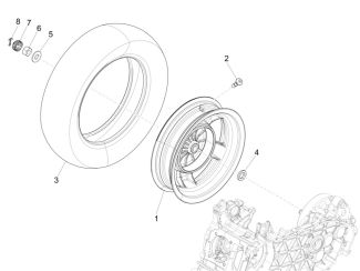 Vespa Primavera 50/150 Rear Wheel 11" 2015-2018