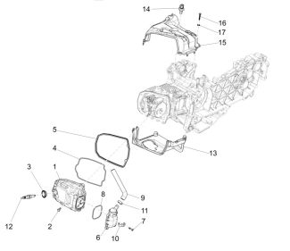 Vespa & Piaggio 3V/iGET Valve Cover & Cylinder Shroud