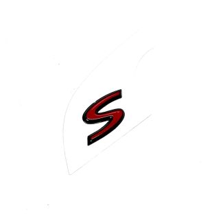 "S" BLACK/RED STICKER DECAL BADGE LIBERTY S