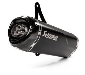 TWIN PIPE BLACK Akrapovic Exhaust Muffler Pipe for Vespa GTS GTV Super HPE 2006-2022 (S-VE3SO9-HRSSBL)