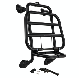 FRONT FOLDING RACK GLOSSY BLACK ORIGINAL VESPA GTS GTV HPE HPE2 GTS310 (1B007202) **REQUIRES DRILLING**