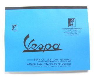 Vintage Service Manual For Vespa 125 VNA