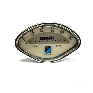 100KM CLAMSHELL SPEEDO w/Piaggio logo ONLY ONE IN STOCK