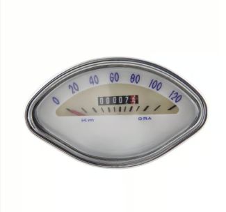 120KM CLAMSHELL SPEEDO AFTERMARKET VINTAGE VESPA (NO PIAGGIO LOGO) GL150 VBB 