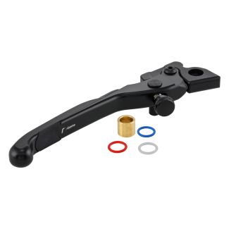 RIGHT SPORT BRAKE LEVER RIZOMA BLACK ANODISED ADJUSTABLE PLUS  FOR VESPA GTS/GTS 2005-2022 (EACH) **CLOSEOUT**