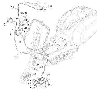 Vespa Sprint 150 3V iGET ABS Front Brakes & Caliper 2015-Current