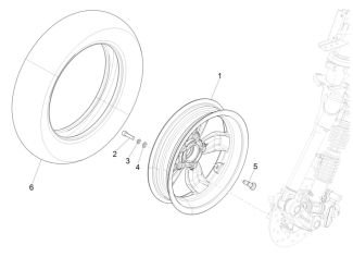 Vespa Sprint 50/150 Front Wheel 2015-Current