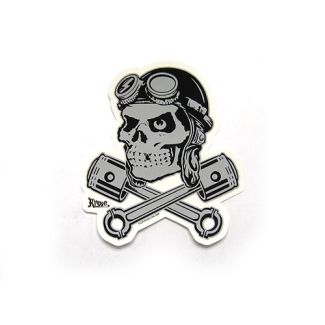 Ace Skull and Pistons Sticker