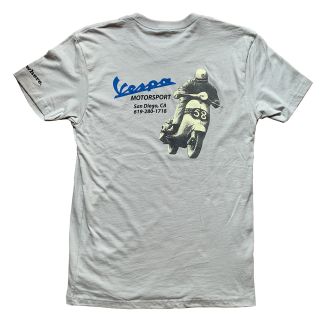 GRAY MEN'S VESPA MOTORSPORT RETRO T-SHIRT
