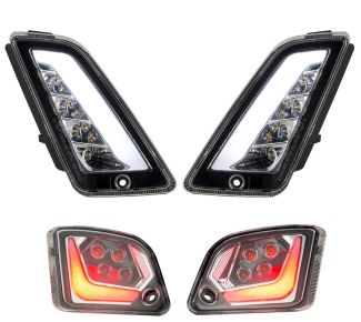 COMPLETE SET OF 4 CLEAR LENS LED SWITCHBACK RUNNING AND TURN SIGNAL LIGHT KIT GT200 GTV GTS SUPER HPE 300 2005-2022