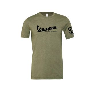 HEATHER ARMY GREEN VESPA MOTORSPORT TEAM SAN DIEGO T-SHIRT