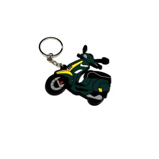 VESPA SCOOTER KEY CHAIN VERDE BOSCO RACING 60'S (BRITISH RACING GREEN)