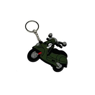 VESPA SCOOTER KEY CHAIN SEI GIORNI GTV (SIX DAY) MATTE GREEN