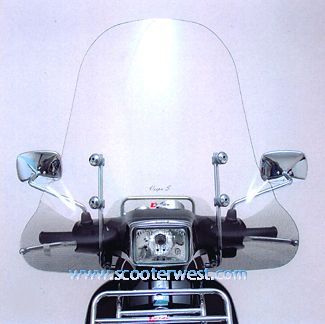Vespa S50 S150 Large Windshield by Faco