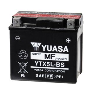 YUASA YTX5L-BS BATTERY  -  Kymco 50CC & Rattler 110 (31500-KBN-9210-M1)