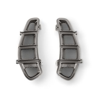 RIZOMA AIR INLET GRILL TITANIUM/GREY ALUMINUM GLOVEBOX VESPA GT/GTS/GTS HPE 2005-2022 (PAIR) **CLOSEOUT**