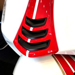 ScooterWest.com - HORN COVER GRILL MATTE BLACK SET OF 3 VESPA GTS