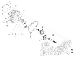 ScooterWest.com - Vespa Primavera/Sprint 150 iGET Gearbox 12