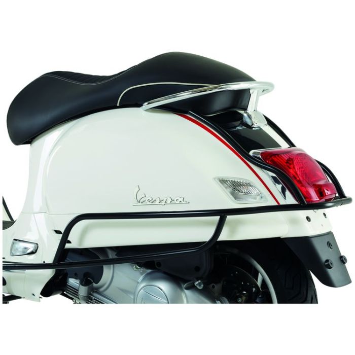 ScooterWest.com - Vespa Original Rear Crash Bars BLACK GTS/GTV/Super