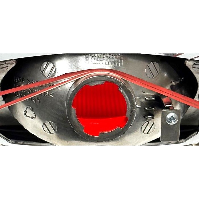 ScooterWest.com - RED TAILLIGHT TAIL LAMP (BULB HOLDER AND CHROME