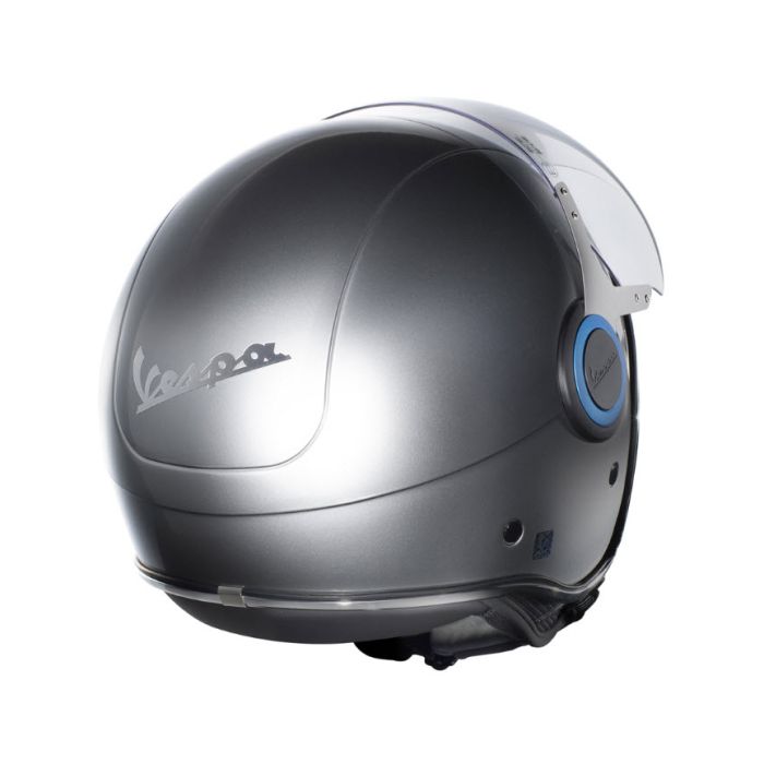 ScooterWest.com - VESPA VJ HELMET CHROME AZURE (BLUE) DOT VESPA