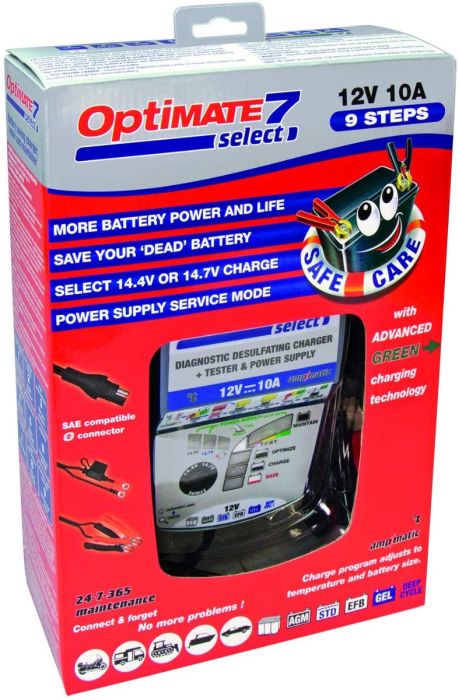 ScooterWest.com - OPTIMATE 7 BATTERY SELECT CHARGER