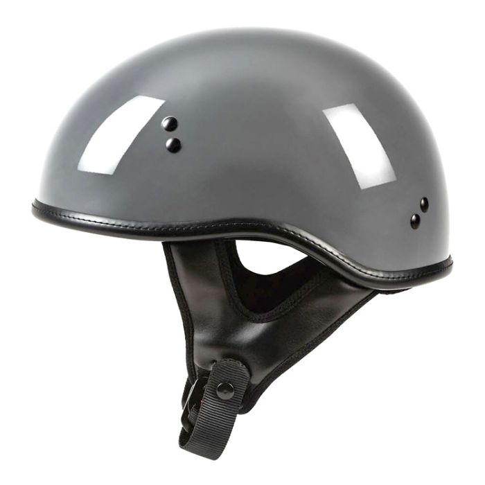 ScooterWest GLOSSY GRAY HALF SHELL HELMET HIGHWAY 21