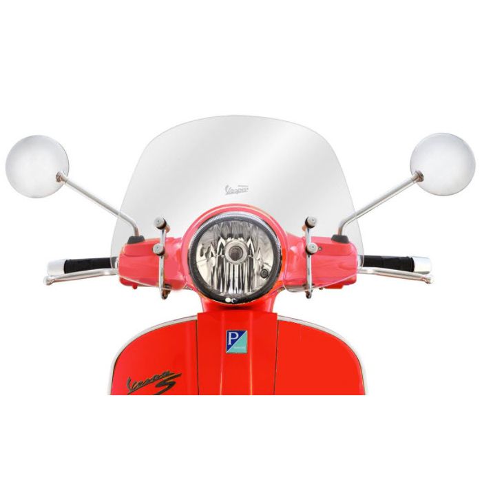 ORIGINAL VESPA SMALL CLEAR SPORT FLYSCREEN (WINDSHIELD) FOR GT200, GTS 250,  GTS 300, AND GTS HPE 2005-2022