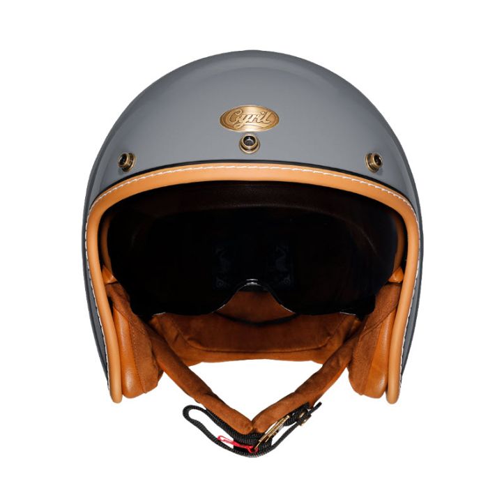 ScooterWest.com - CYRIL 3/4 RETRO HELMET GLOSSY GREY