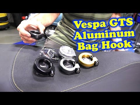 【ヱヴァクリ展×PARCO】『Vespa＆5号機』ver.ファスナーアクセサリー ScooterWest.com - **GREY** CNC METAL FOLDING BAG HOOK-GT/GTS/SUPER