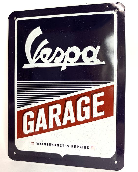 Vespa Piaggio Scooter Servicio Service 125cc Italia Garage Metal Sign 12x8" NEW 