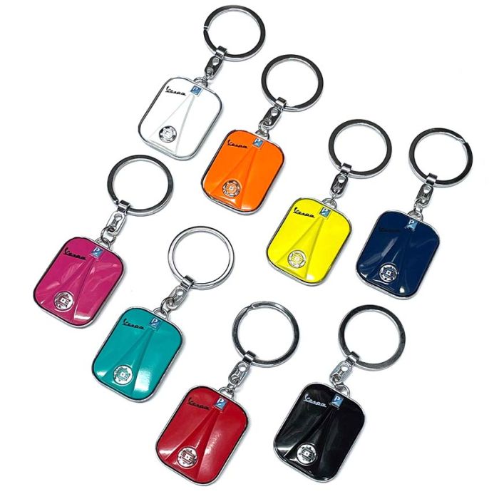 ScooterWest VESPA LEGSHIELD KEY CHAIN METAL CHROME